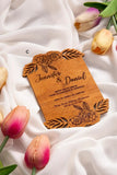 Personalized wedding invitation card | Wooden wedding invitation card | Wood invitation card | Custom invitation card | Wedding place card