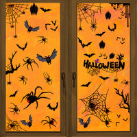 Halloween spider web window cling, Halloween window stickers, Halloween Window Silhouette