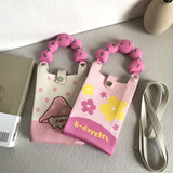 (Wholesale) 35 pcs cute puffy handle, detachable handphone pouch handle, phone pouch strap