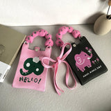 (Wholesale) 35 pcs Knitted phone pouch, handphone pouch, knitted handphone pouch, sling handphone pouch, mobile phone bag, knitted bag