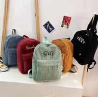 Personalized backpacks for toddlers, personalized daycare backpack, custom embroidered backpack, Corduroy Backpack kids