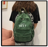 Personalized canvas bag, custom embroidered backpack, personalized embroidered backpacks