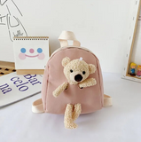 Personalized plush bear backpack, custom kid backpack, teddy bear bag, school bag toddler