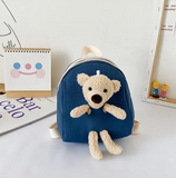 Personalized plush bear backpack, custom kid backpack, teddy bear bag, school bag toddler