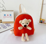 Personalized plush bear backpack, custom kid backpack, teddy bear bag, school bag toddler