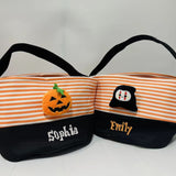 Personalized Halloween treat basket, Halloween Basket, Halloween candy bag, Halloween sweets basket