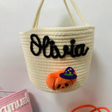 Personalized Halloween treat bag, Halloween Basket, Halloween candy bag, Halloween sweets basket