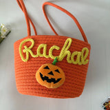 Personalized Halloween treat bag, Halloween Basket, Halloween candy bag, Halloween sweets basket