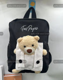 Personalized teddy bear backpack, custom name backpack, toddler backpack