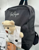 Personalized teddy bear backpack, custom name backpack, toddler backpack