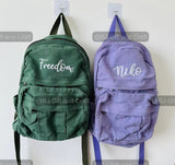 Personalized canvas bag, custom embroidered backpack, personalized embroidered backpacks