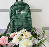 Personalized canvas bag, custom embroidered backpack, personalized embroidered backpacks