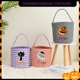 Personalized Halloween Bucket, embroidered Halloween basket, Halloween treat basket, Halloween treat bucket, candy basket, sweet basket