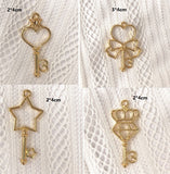 6 pcs Magic Wand Open Bezel | Kawaii open back bezel | Wand open bezel | Resin charm | Gold wand charm