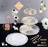 3 tier Cake plate stand mould | Fruits tray mould | 3 tier cake tray moulds | 3D mould