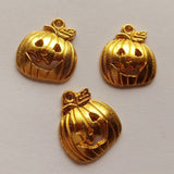 10 pcs Halloween pumpkin charm | Halloween charm | Gold charm | Pumpkin Charm