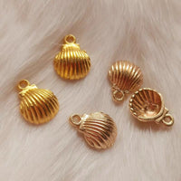 10 pcs Lovely seashell charm | Gold charm | Seashell charm | KC gold charm