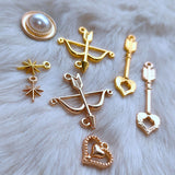 6 pcs Arrow charm | Gold Charm | Resin Charm | DIY Jewelry Charm | Resin Charm