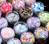 Shaker inclusion | Assorted inclusion | Shaker stars | Confetti | Shaker confetti