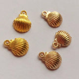 10 pcs Lovely seashell charm | Gold charm | Seashell charm | KC gold charm