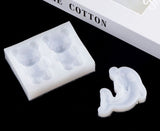 Kawaii bear mould | Dolphin mould | 2D mould | Silicon mould | UV resin mould | fish mould | animal mould