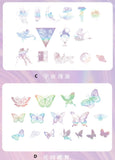 Holographic stickers | Unicorn stickers | Shiney stickers | Dolphin stickers | Dream catcher stickers | Butterfly stickers