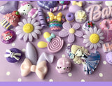 Purple Series Decoden Cabochon | Hat cabochon | Macoron cabochon | Cookies cabochon