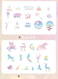 Holographic stickers | Unicorn stickers | Shiney stickers | Dolphin stickers | Dream catcher stickers | Butterfly stickers