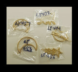 6 pcs Open bezel hair clip | Hair pin | Moon hair clip | Star hair clip | Cat open bezel | Moon open bezel | Gold charm