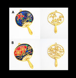 6 pcs Japanese Fan open bezel | Fan open bezel | Mt Fuji open bezel | Sakura open bezel | Fan charm