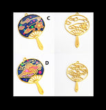 6 pcs Japanese Fan open bezel | Fan open bezel | Mt Fuji open bezel | Sakura open bezel | Fan charm