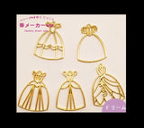 Princess dress open bezel | UV resin open bezel | Gold bezel | Disney princess open bezel | UV resin charm