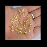 20pc Embellishment | Resin inclusion | Star inclusion | Gold embellishment | Resin embellishment