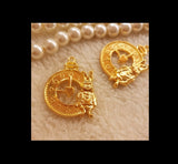 Alice in the wonderland charm | Clock charm | White rabbit charm | Gold charm