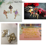 6 pcs Open bezel key charm| Heart Open bezel | Key charm | Gold wand charm | Resin charm