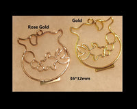 6 pcs Gold fish bowl bezel | UV resin bezel | Open back bezel | Gold fish charm |