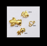 6 pcs Gold fish embellishment | Fish inclusion | Gold accent | Resin embellishment | Resin inclusion | Gold fish charm