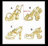 6 pcs Disney Princess high heels open bezel | Disney princess open bezel | Open back bezel