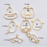 6 pcs Halloween open back bezel | Resin open bezel | Pumpkin open bezel