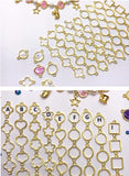 Open bezel charm | Gold charm | Sakura charm