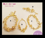 6 pcs Floral wreath open bezel | Open bezel | Resin open bezel | Open back bezel